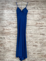 ROYAL BLUE SPARKLY LONG DRESS