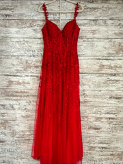 RED/FLORAL A LINE GOWN $798