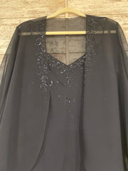 NAVY 2 PC. LONG DRESS SET