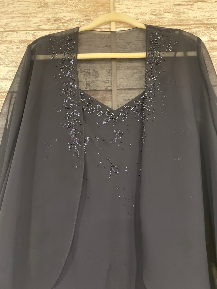 NAVY 2 PC. LONG DRESS SET