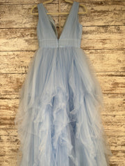 BLUE LAYERED A LINE GOWN