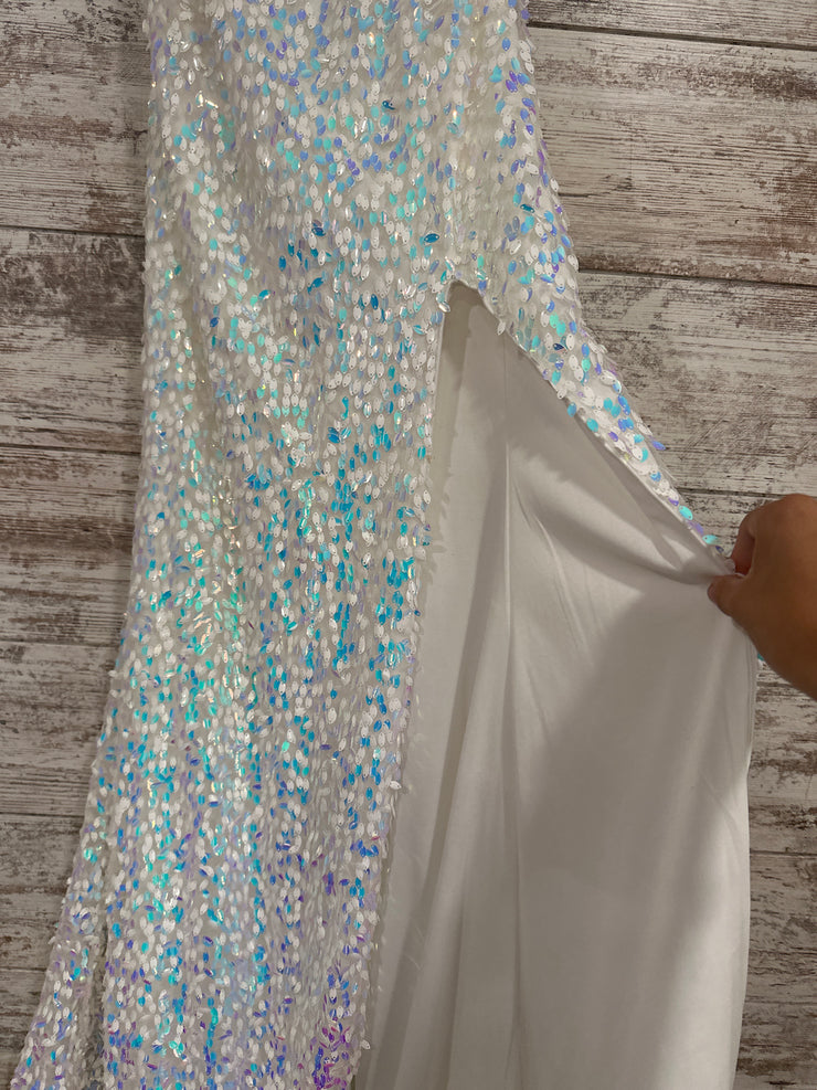 WHITE/COLORFUL LONG DRESS-NEW