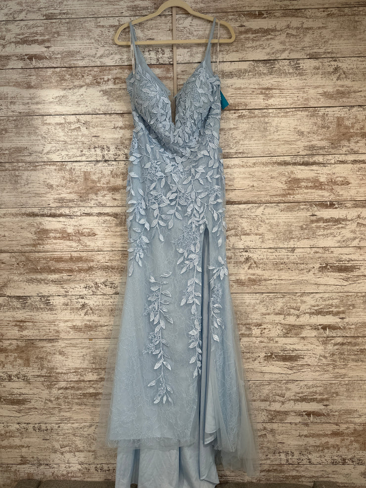 BLUE/FLORAL LONG DRESS (NEW)