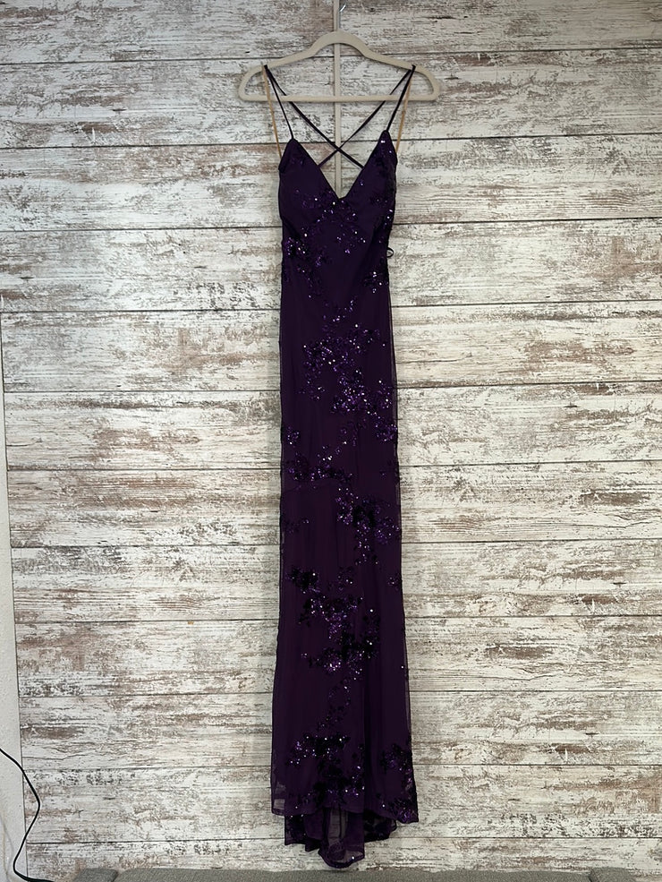 PURPLE SPARKLY LONG DRESS