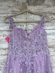 LAVENDER/FLORAL A LINE GOWN