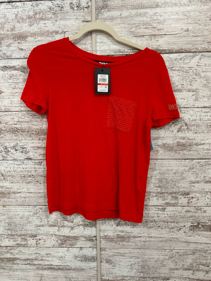 RED SHORT SLEEVE TOP-NEW $49