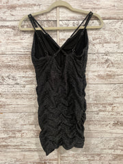 BLACK METALLIC SHORT DRESS