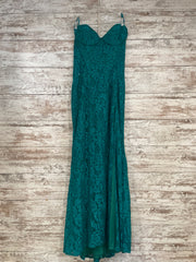 GREEN LACE LONG DRESS (NEW)