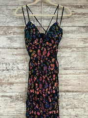 BLACK/COLORFUL LONG DRESS
