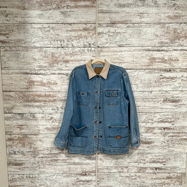 BLUE DENIM/TAN BARN JACKET