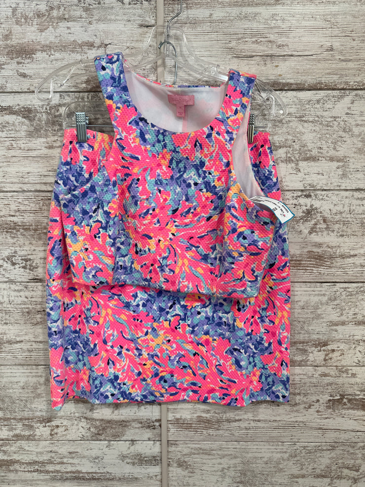 PINK/BLUE FLORAL 2 PC. DRESS