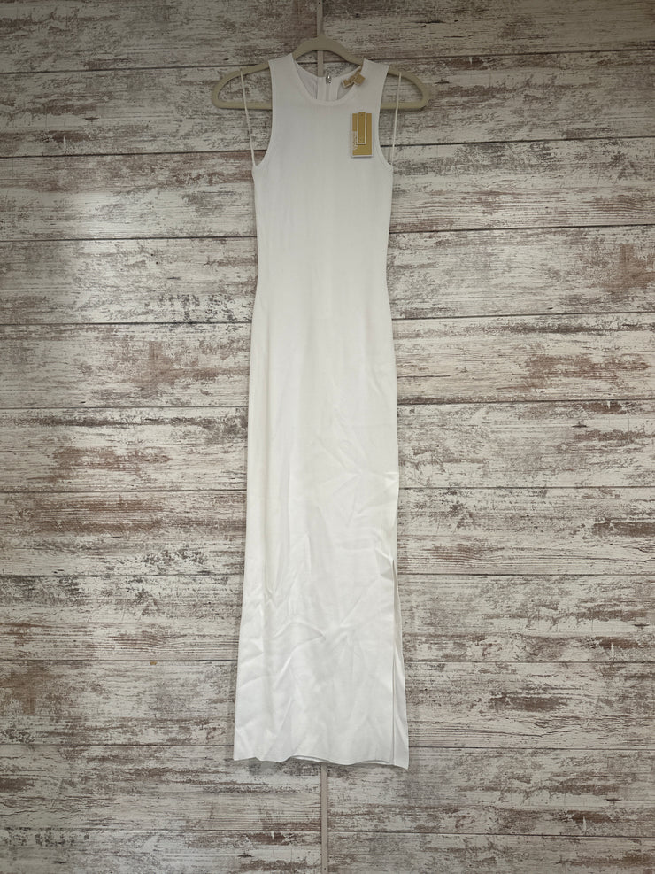 WHITE RIBBED DRESS (NEW) $255