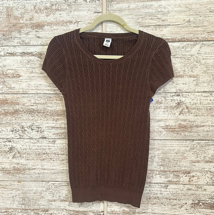 BROWN SHORT SLEEVE TOP