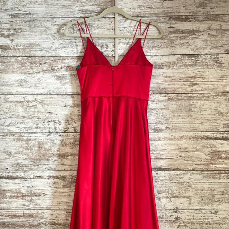 RED A LINE GOWN