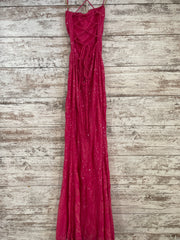 PINK SPARKLY LONG DRESS