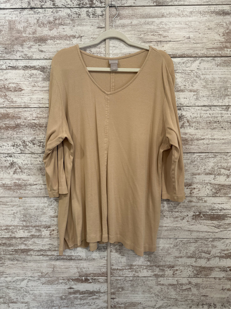 TAN LONG SLEEVE TOP