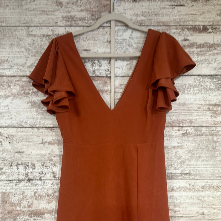 RUST COLORED LONG DRESS (NEW)