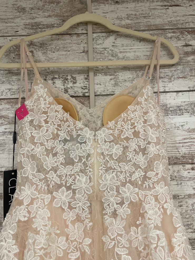 IVORY/FLORAL A LINE GOWN (NEW)