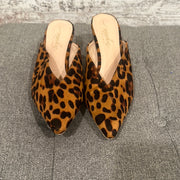 LEOPARD MULE HEELS
