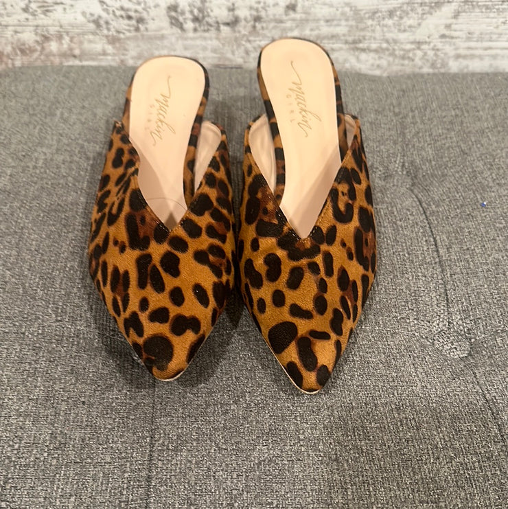 LEOPARD MULE HEELS