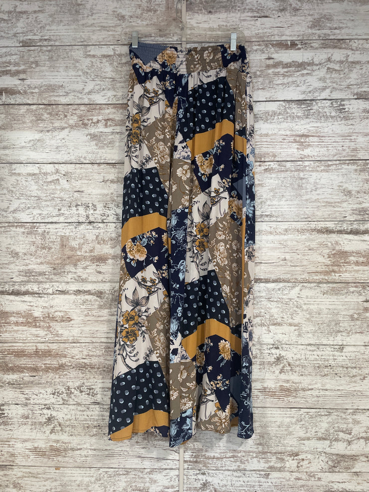 BLUE/YELLOW FLOWY PANTS $89