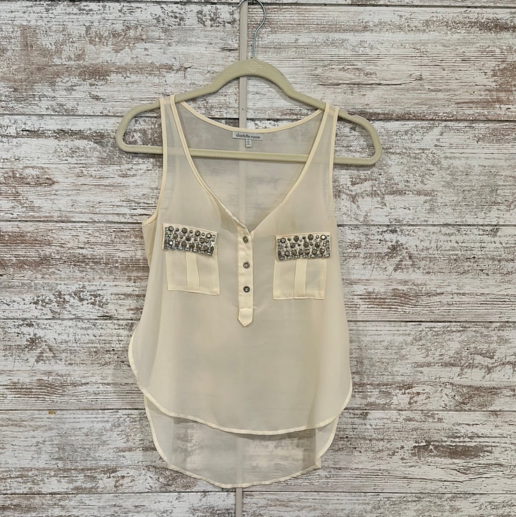 IVORY SLEEVELESS TOP