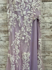 LAVENDER/WHITE LONG DRESS