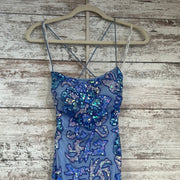 BLUE/PINK SEQUIN LONG DRESS