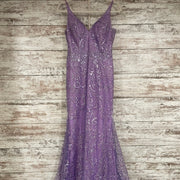 PURPLE SPARKLY MERMAID GOWN