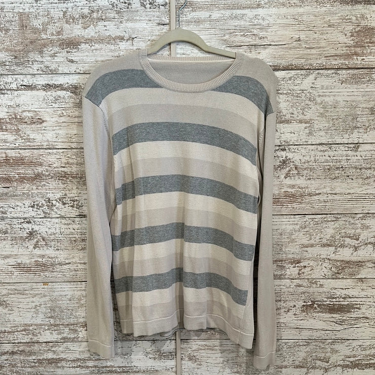 TAN/GRAY LONG SLEEVE TOP