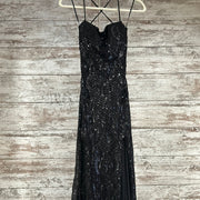 BLACK FULL SEQUIN LONG DRESS