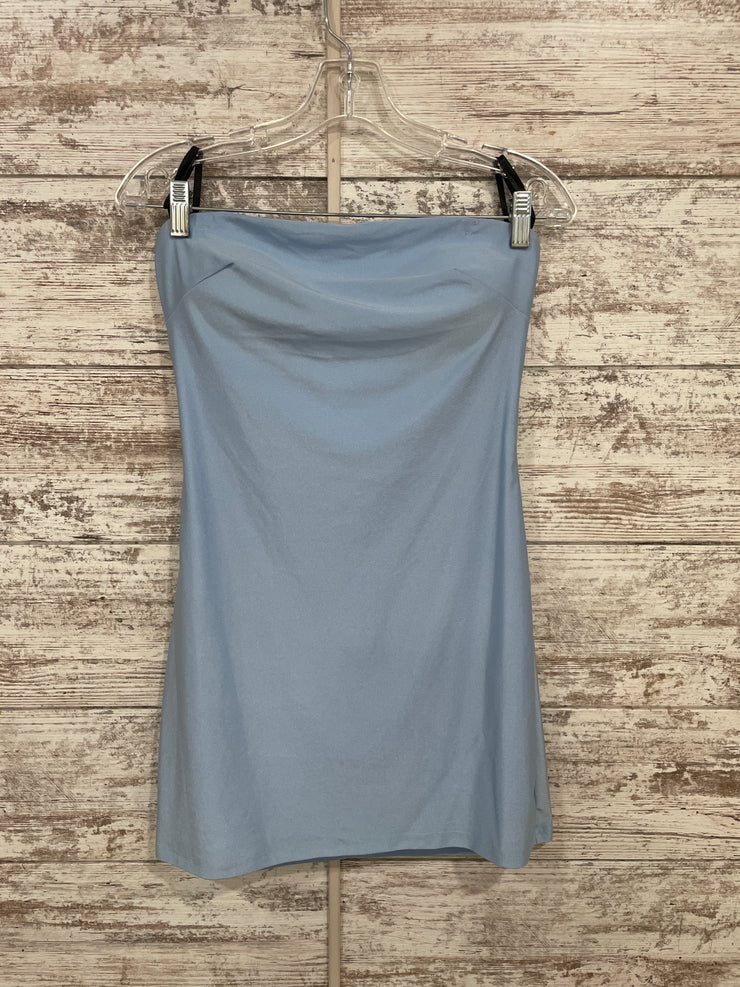 BLUE SATIN SHORT DRESS (NEW)
