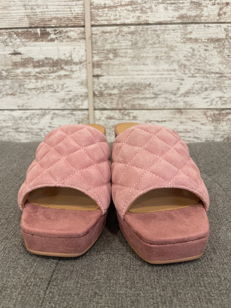 PINK QUILTED SANDALS (NEW) $99