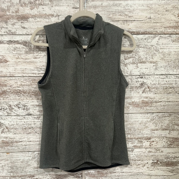 GRAY ZIP UP FLEECE VEST $36