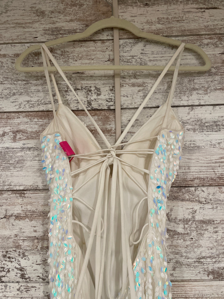 WHITE/COLORFUL LONG DRESS