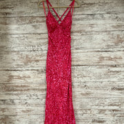 PINK FULL SEQUIN LONG DRESS