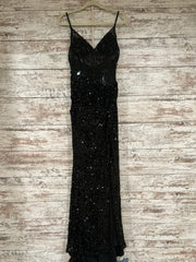 BLACK/SEQUIN/TILES LONG DRESS