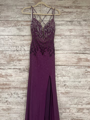 PURPLE SPARKLY LONG DRESS -NEW