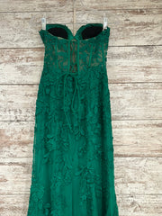 GREEN/FLORAL LONG DRESS
