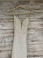 WHITE BEADED LONG DRESS (NEW)