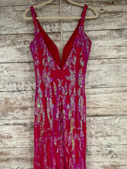 PINK SPARKLY LONG EVENING GOWN