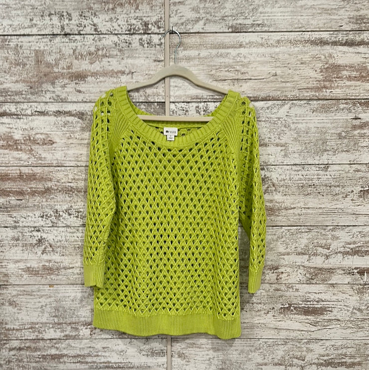GREEN CROCHET SWEATER
