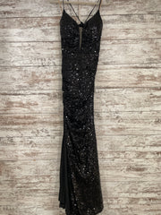 BLACK FULL SEQUIN MERMAID GOWN