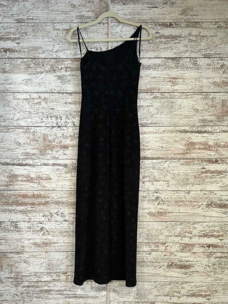 BLACK SPARKLY LONG DRESS