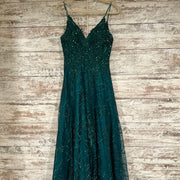 GREEN A LINE GOWN