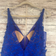 ROYAL BLUE A LINE GOWN (NEW)