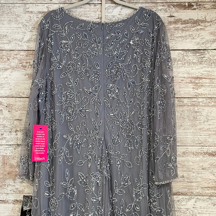 BLUE SEQUIN LONG DRESS (NEW)