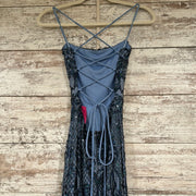 BLUE SPARKLY LONG DRESS