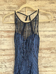 NAVY SPARKLY LONG DRESS