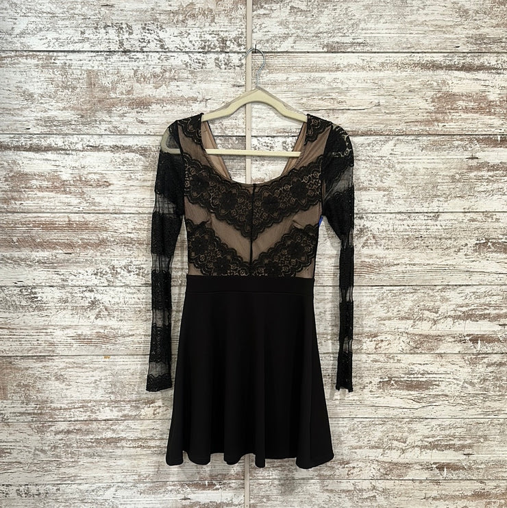 BLACK/TAN SHORT DRESS